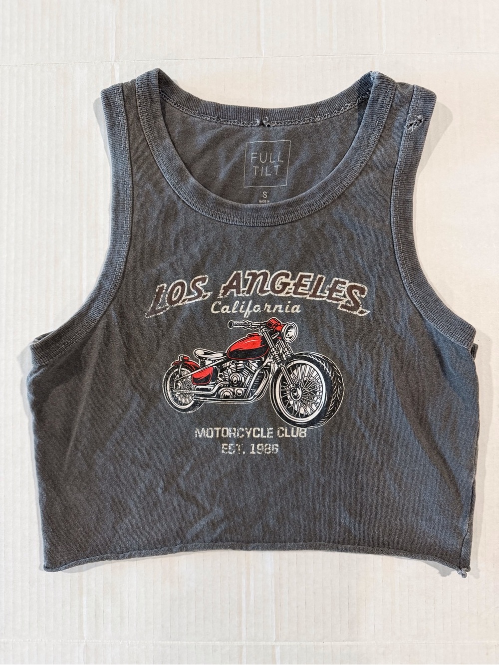 Full Tilt Los Angeles Motorcycle Cropped Tank